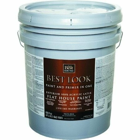 WORLDWIDE SOURCING Best Look Latex Flat Paint And Primer In One Exterior House Paint HW35W0796-20